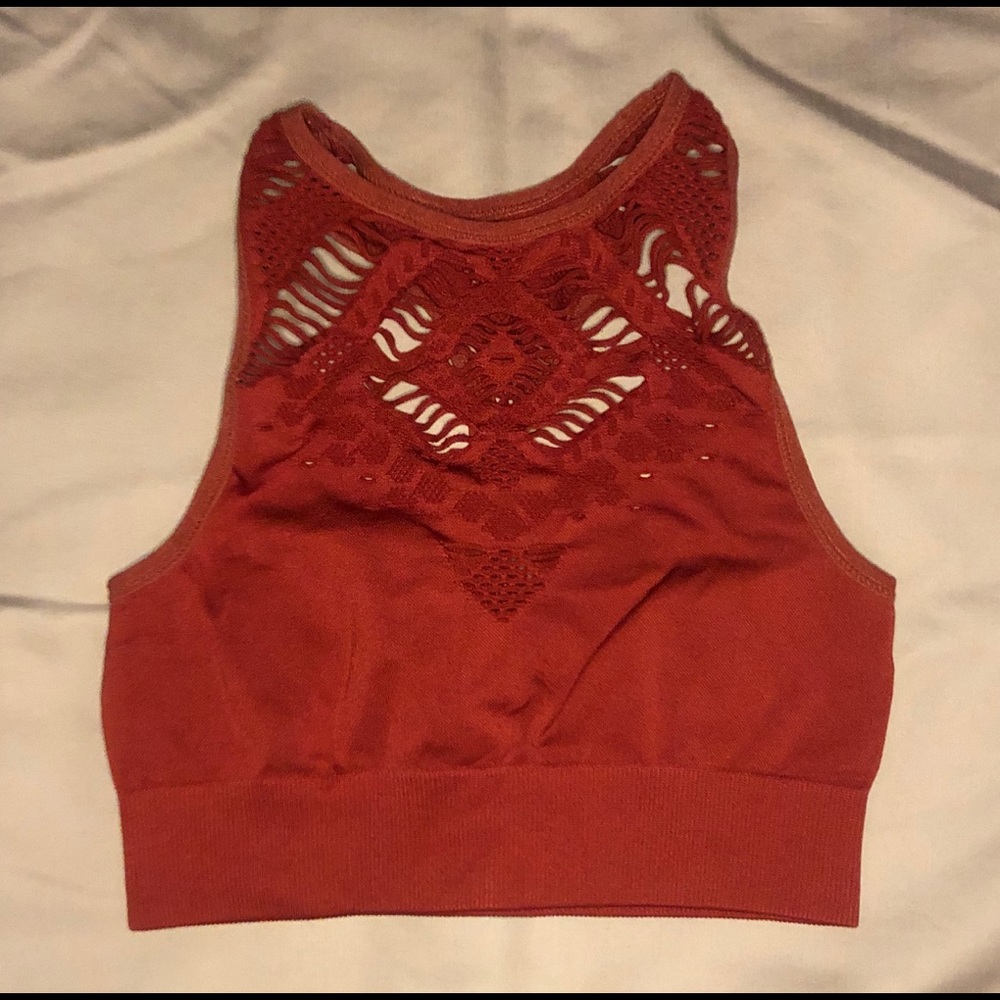 🦋XS rust red racer back sports bra from Aerie🦋